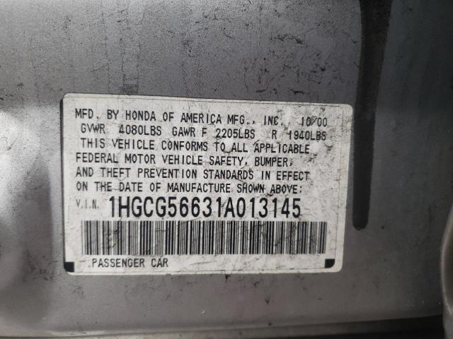 Photo 11 VIN: 1HGCG56631A013145 - HONDA ACCORD 