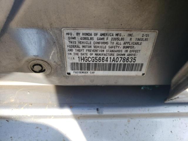 Photo 11 VIN: 1HGCG56641A078635 - HONDA ACCORD EX 