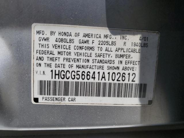 Photo 11 VIN: 1HGCG56641A102612 - HONDA ACCORD 