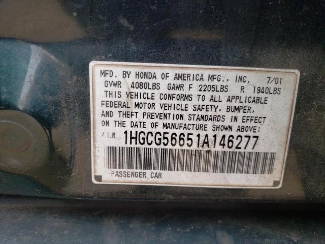 Photo 11 VIN: 1HGCG56651A146277 - HONDA ACCORD EX 