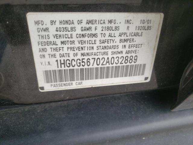 Photo 9 VIN: 1HGCG56702A032889 - HONDA ACCORD SE 