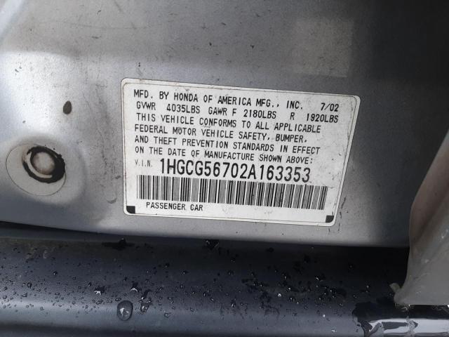 Photo 12 VIN: 1HGCG56702A163353 - HONDA ACCORD SE 