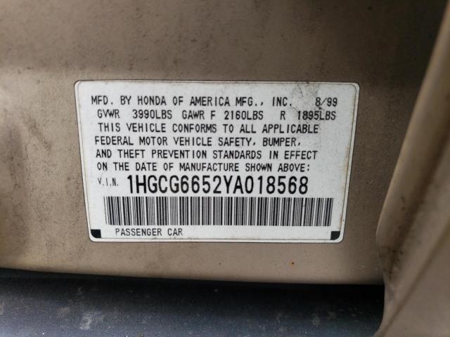 Photo 11 VIN: 1HGCG6652YA018568 - HONDA ACCORD LX 