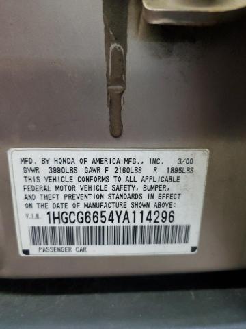 Photo 12 VIN: 1HGCG6654YA114296 - HONDA ACCORD 