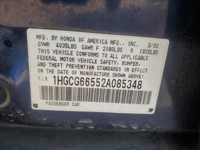 Photo 11 VIN: 1HGCG66552A085348 - HONDA ACCORD 