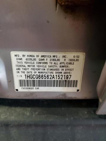 Photo 11 VIN: 1HGCG66562A152197 - HONDA ACCORD 