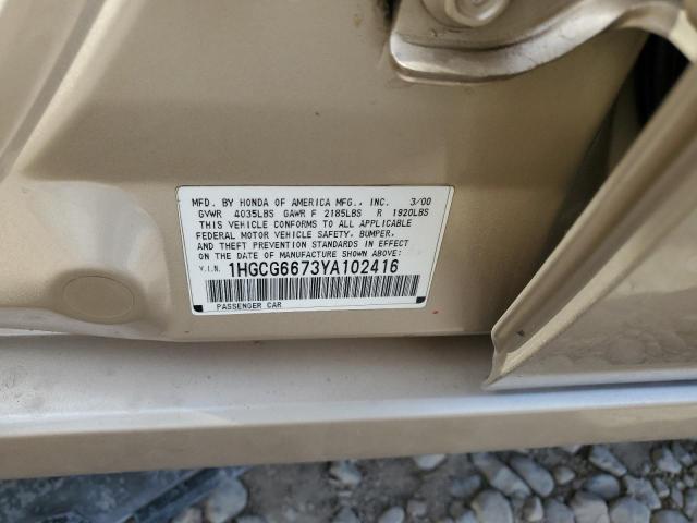 Photo 11 VIN: 1HGCG6673YA102416 - HONDA ACCORD 