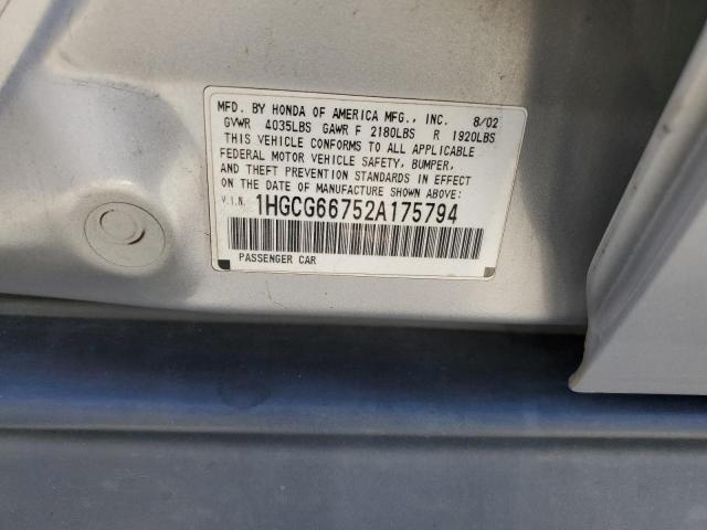 Photo 11 VIN: 1HGCG66752A175794 - HONDA ACCORD 