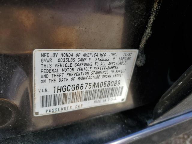 Photo 11 VIN: 1HGCG6675WA058089 - HONDA ACCORD 