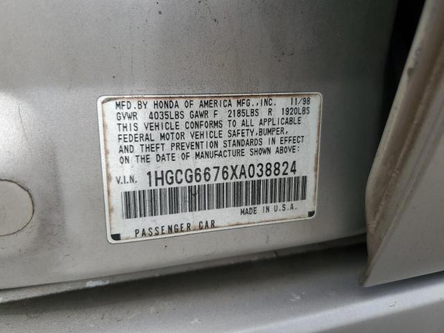 Photo 11 VIN: 1HGCG6676XA038824 - HONDA ACCORD 