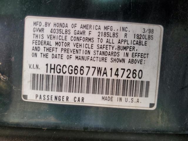 Photo 11 VIN: 1HGCG6677WA147260 - HONDA ACCORD 