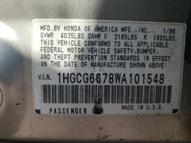 Photo 11 VIN: 1HGCG6678WA101548 - HONDA ACCORD EX 