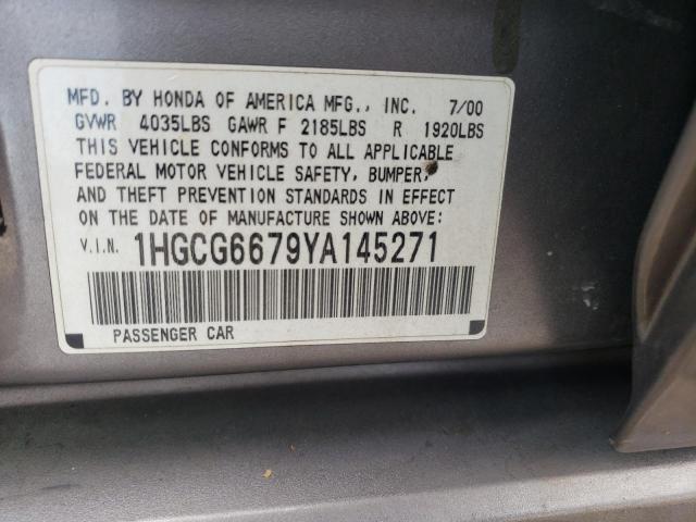 Photo 11 VIN: 1HGCG6679YA145271 - HONDA ACCORD EX 