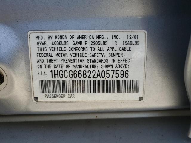 Photo 11 VIN: 1HGCG66822A057596 - HONDA ACCORD EX 