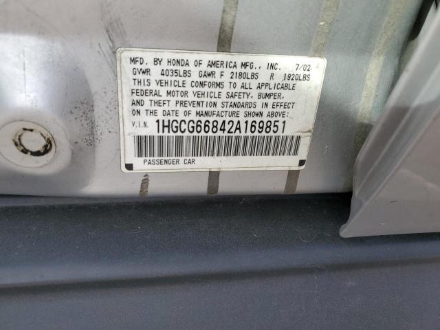 Photo 11 VIN: 1HGCG66842A169851 - HONDA ACCORD 