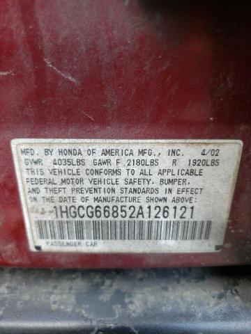 Photo 11 VIN: 1HGCG66852A126121 - HONDA ACCORD 