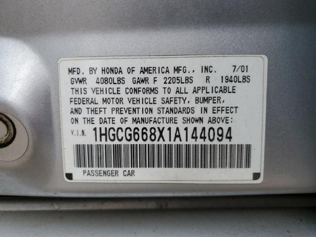 Photo 11 VIN: 1HGCG668X1A144094 - HONDA ACCORD EX 