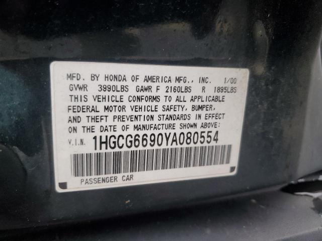 Photo 11 VIN: 1HGCG6690YA080554 - HONDA ACCORD 