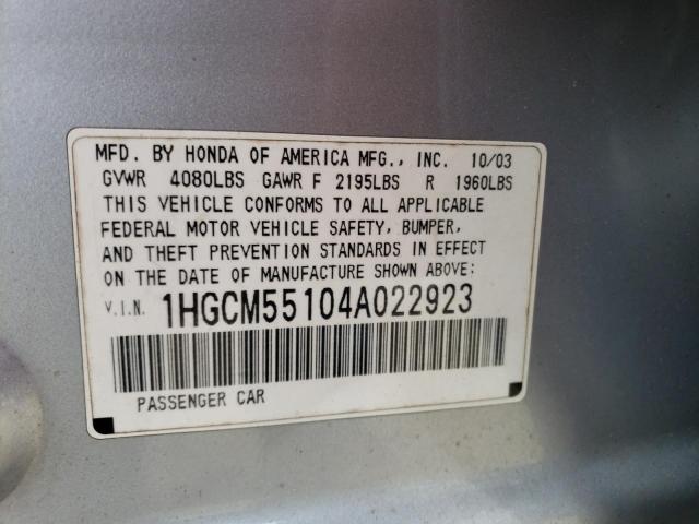 Photo 9 VIN: 1HGCM55104A022923 - HONDA ACCORD DX 