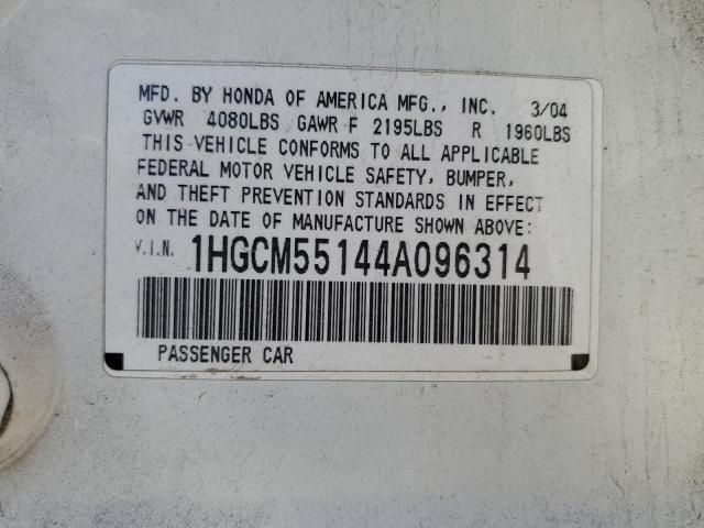 Photo 11 VIN: 1HGCM55144A096314 - HONDA ACCORD 