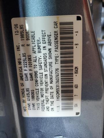 Photo 11 VIN: 1HGCM55317A074776 - HONDA ACCORD SE 