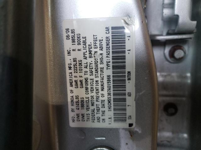 Photo 11 VIN: 1HGCM55387A015966 - HONDA ACCORD 