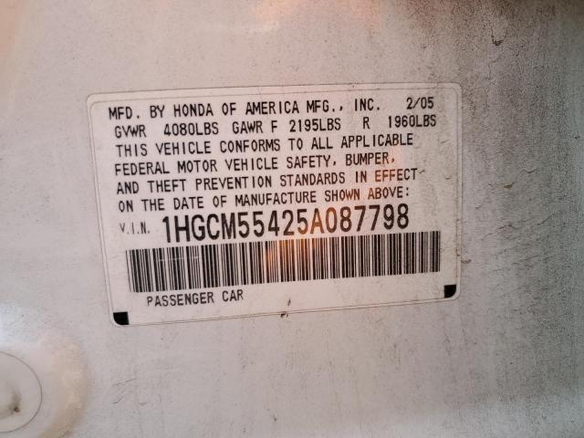 Photo 11 VIN: 1HGCM55425A087798 - HONDA ACCORD 