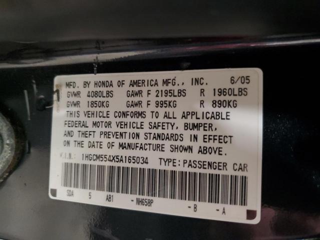 Photo 11 VIN: 1HGCM554X5A165034 - HONDA ACCORD 