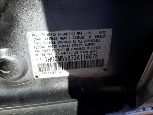 Photo 11 VIN: 1HGCM55633A116675 - HONDA ACCORD 