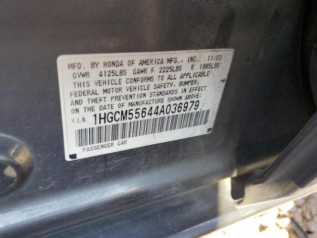 Photo 11 VIN: 1HGCM55644A036979 - HONDA ACCORD EX 