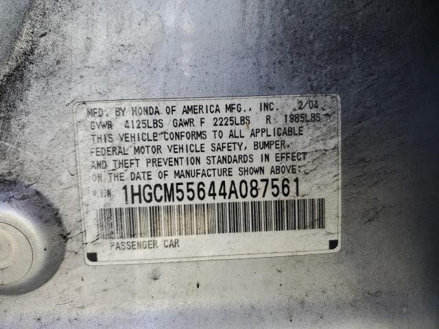 Photo 11 VIN: 1HGCM55644A087561 - HONDA ACCORD EX 