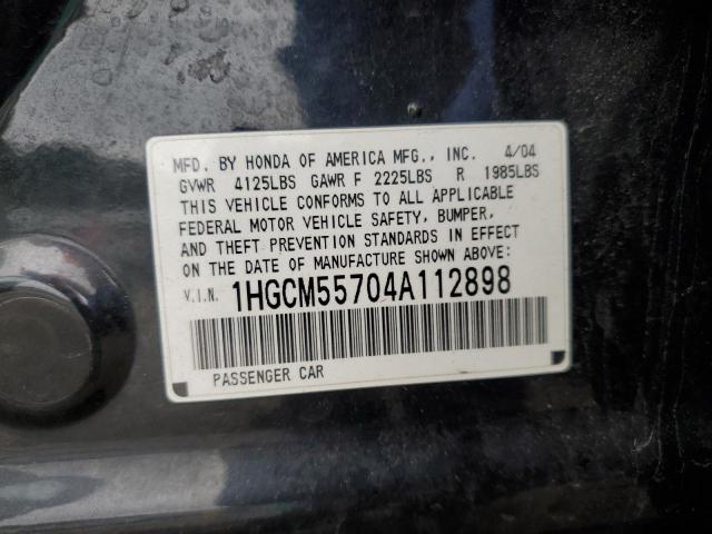 Photo 11 VIN: 1HGCM55704A112898 - HONDA ACCORD EX 