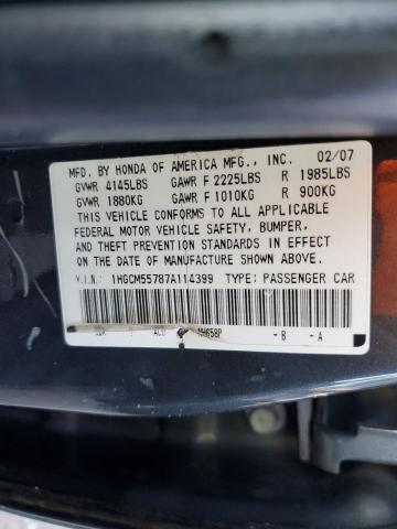 Photo 11 VIN: 1HGCM55787A114399 - HONDA ACCORD 