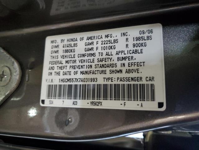 Photo 11 VIN: 1HGCM557X7A031993 - HONDA ACCORD EX 