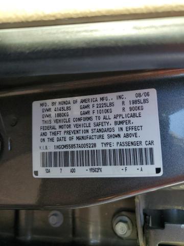 Photo 11 VIN: 1HGCM55857A005228 - HONDA ACCORD 