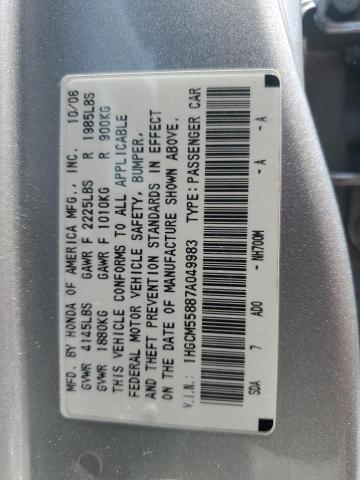 Photo 11 VIN: 1HGCM55887A049983 - HONDA ACCORD 