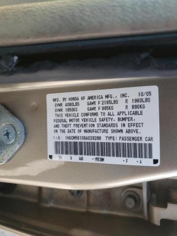 Photo 9 VIN: 1HGCM56106A029288 - HONDA ACCORD VAL 