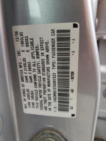 Photo 11 VIN: 1HGCM56107A081523 - HONDA ACCORD VAL 