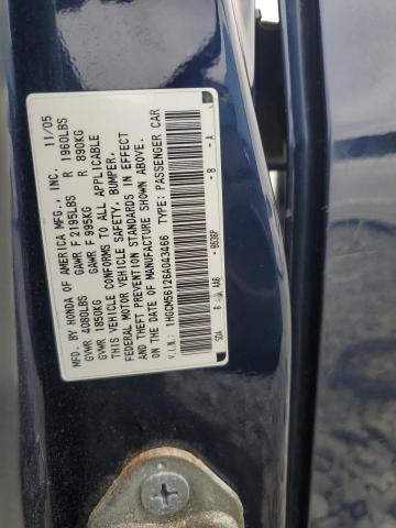 Photo 11 VIN: 1HGCM56126A043466 - HONDA ACCORD VAL 