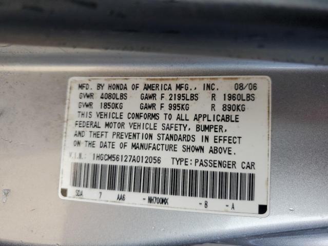 Photo 11 VIN: 1HGCM56127A012056 - HONDA ACCORD VAL 