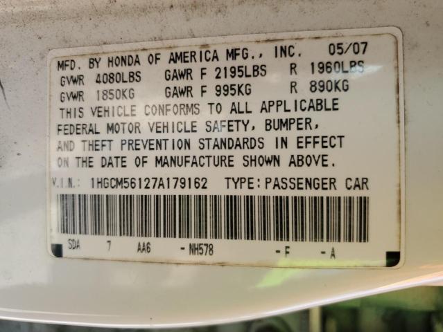 Photo 12 VIN: 1HGCM56127A179162 - HONDA ACCORD 