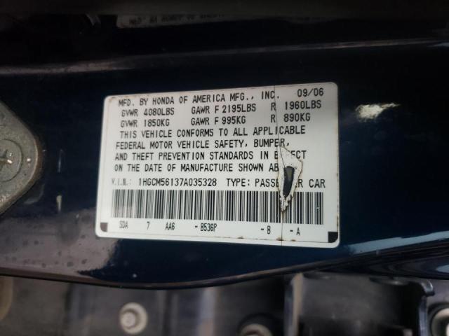 Photo 9 VIN: 1HGCM56137A035328 - HONDA ACCORD VAL 