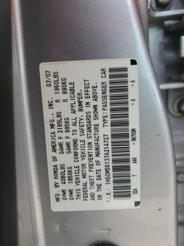 Photo 11 VIN: 1HGCM56137A214727 - HONDA ACCORD 