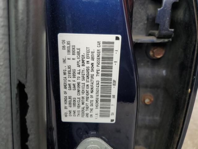 Photo 11 VIN: 1HGCM56147A014343 - HONDA ACCORD VAL 