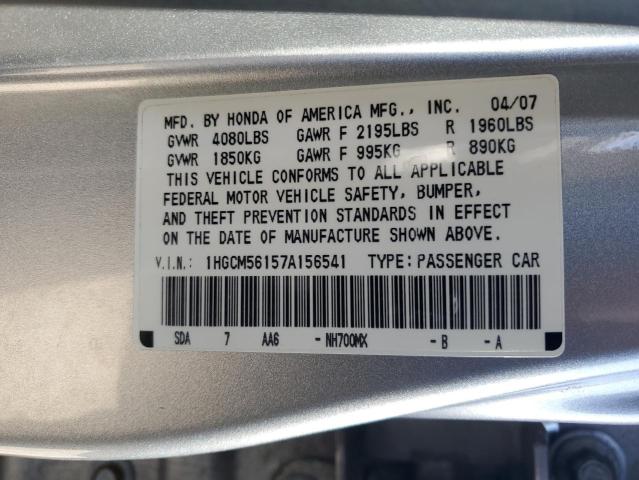 Photo 11 VIN: 1HGCM56157A156541 - HONDA ACCORD VAL 