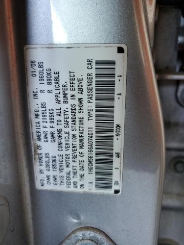 Photo 11 VIN: 1HGCM56166A074011 - HONDA ACCORD VAL 