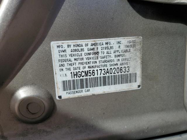 Photo 11 VIN: 1HGCM56173A020633 - HONDA ACCORD 