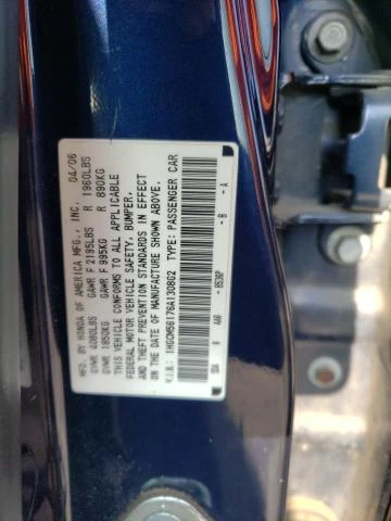 Photo 11 VIN: 1HGCM56176A130862 - HONDA ACCORD VAL 