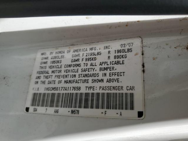 Photo 12 VIN: 1HGCM56177A117658 - HONDA ACCORD VAL 