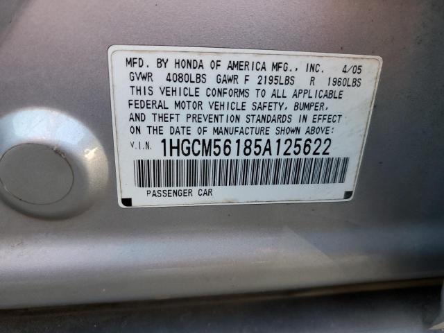 Photo 12 VIN: 1HGCM56185A125622 - HONDA ACCORD 